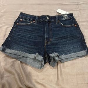 Abercrombie and Fitch High Rise Jean Shorts NWT